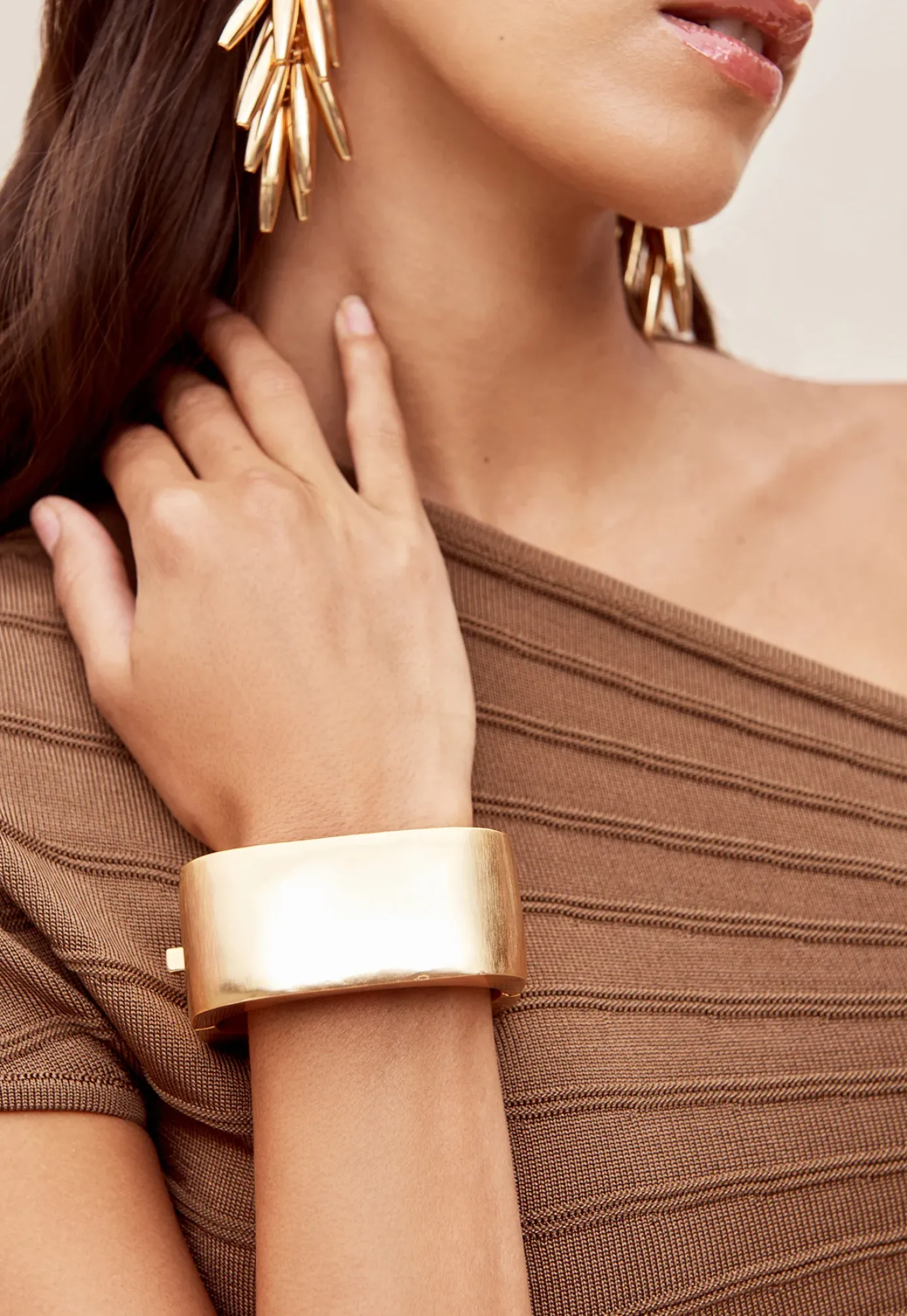 Cult Gaia Bracelets|Jewelry>RUE BRACELET - Brushed Brass