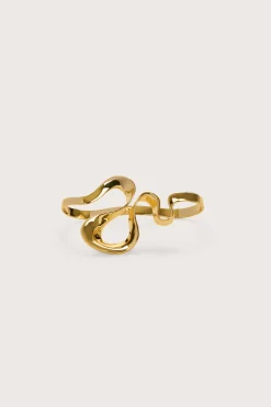 Cult Gaia Jewelry|Rings>RUE HAND CUFF - SHINY BRASS