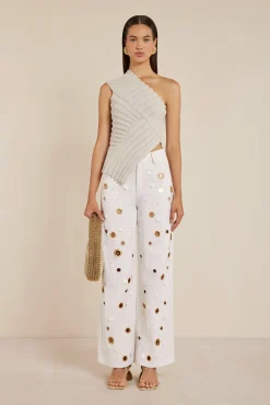 Cult Gaia Bottoms>SEDNA PANT - Off White
