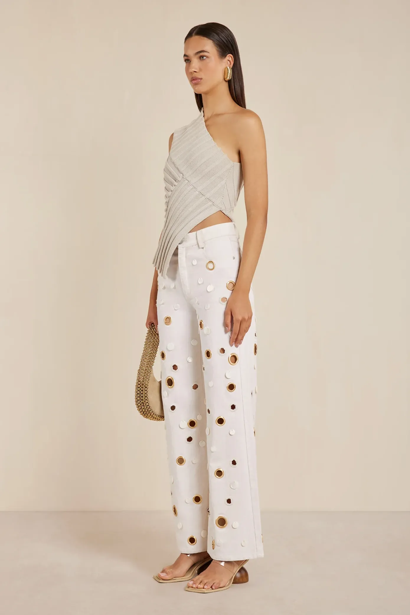 Cult Gaia Bottoms>SEDNA PANT - Off White