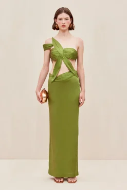 Cult Gaia Gowns|Dresses>SHARLENA GOWN - Olea