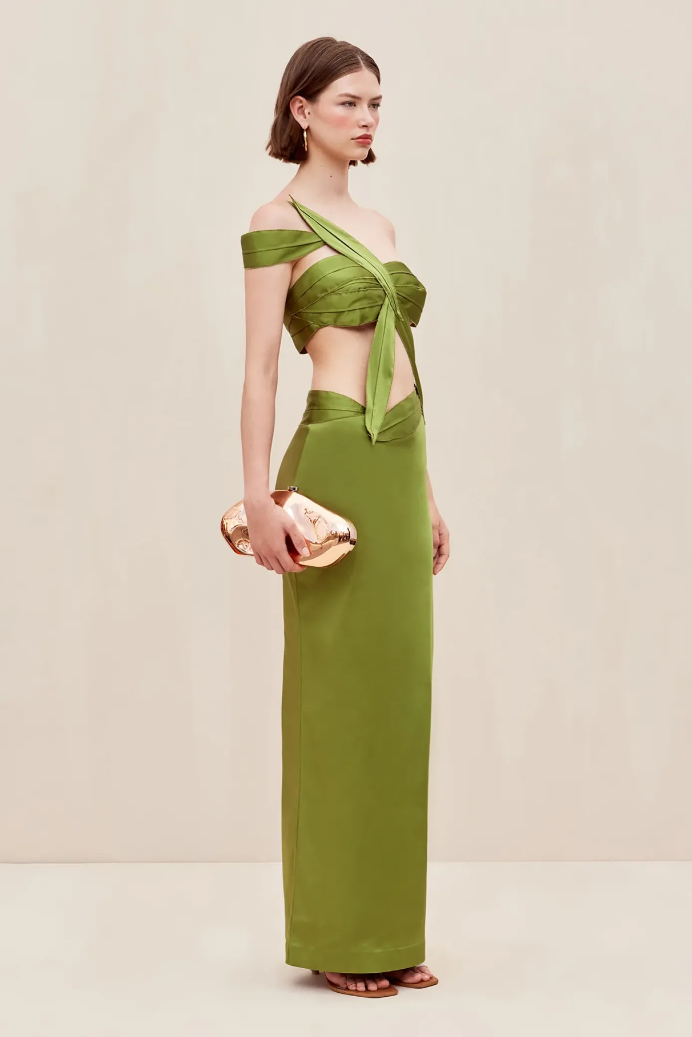 Cult Gaia Gowns|Dresses>SHARLENA GOWN - Olea