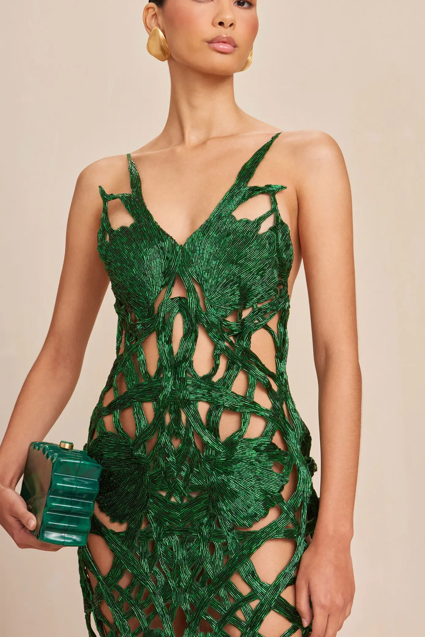 Cult Gaia Gowns|Dresses>SITA GOWN - Malachite