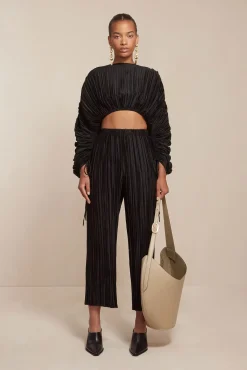 Cult Gaia Bottoms>STACIE PANT - Black
