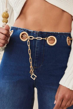 Cult Gaia Bottoms>SYDNEY PANT - Rinse Wash