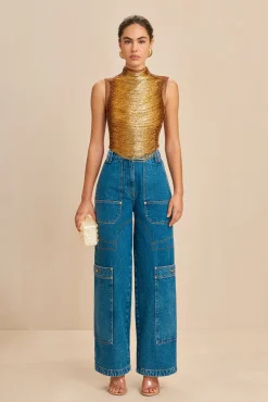 Cult Gaia Tops>TARAJI TOP - Bronze