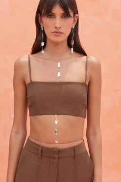 Cult Gaia Sets|Tops>TEREZA TOP - Affogato