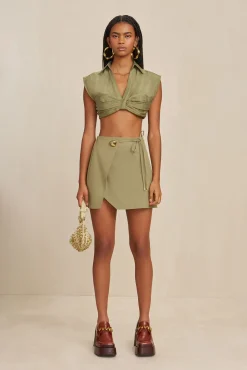 Cult Gaia Bottoms>TOV SKIRT - Tea
