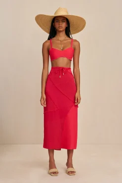 Cult Gaia Bottoms>VIA SKIRT - Lollipop Multi