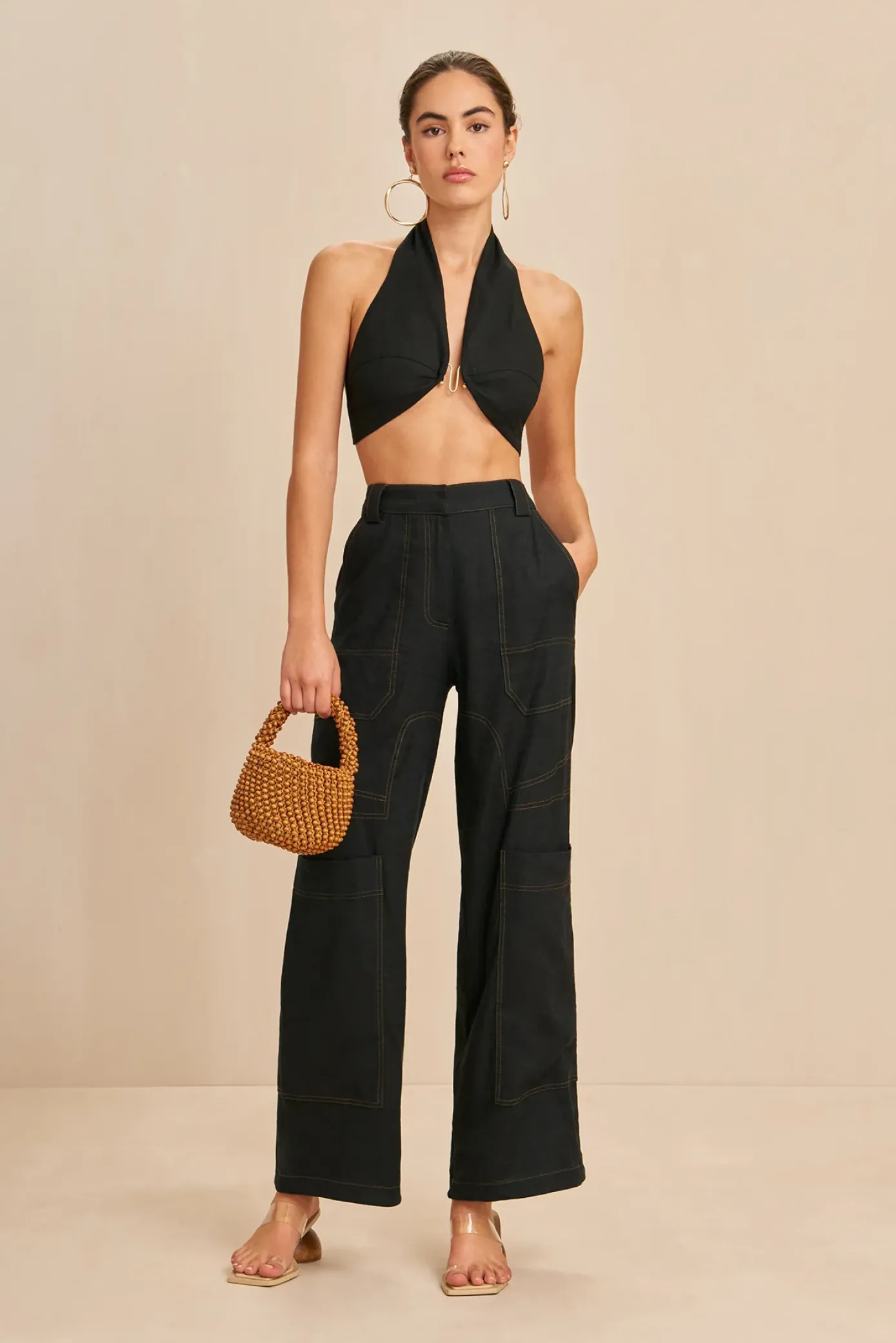 Cult Gaia Sets|Bottoms>WYNN PANT - Black