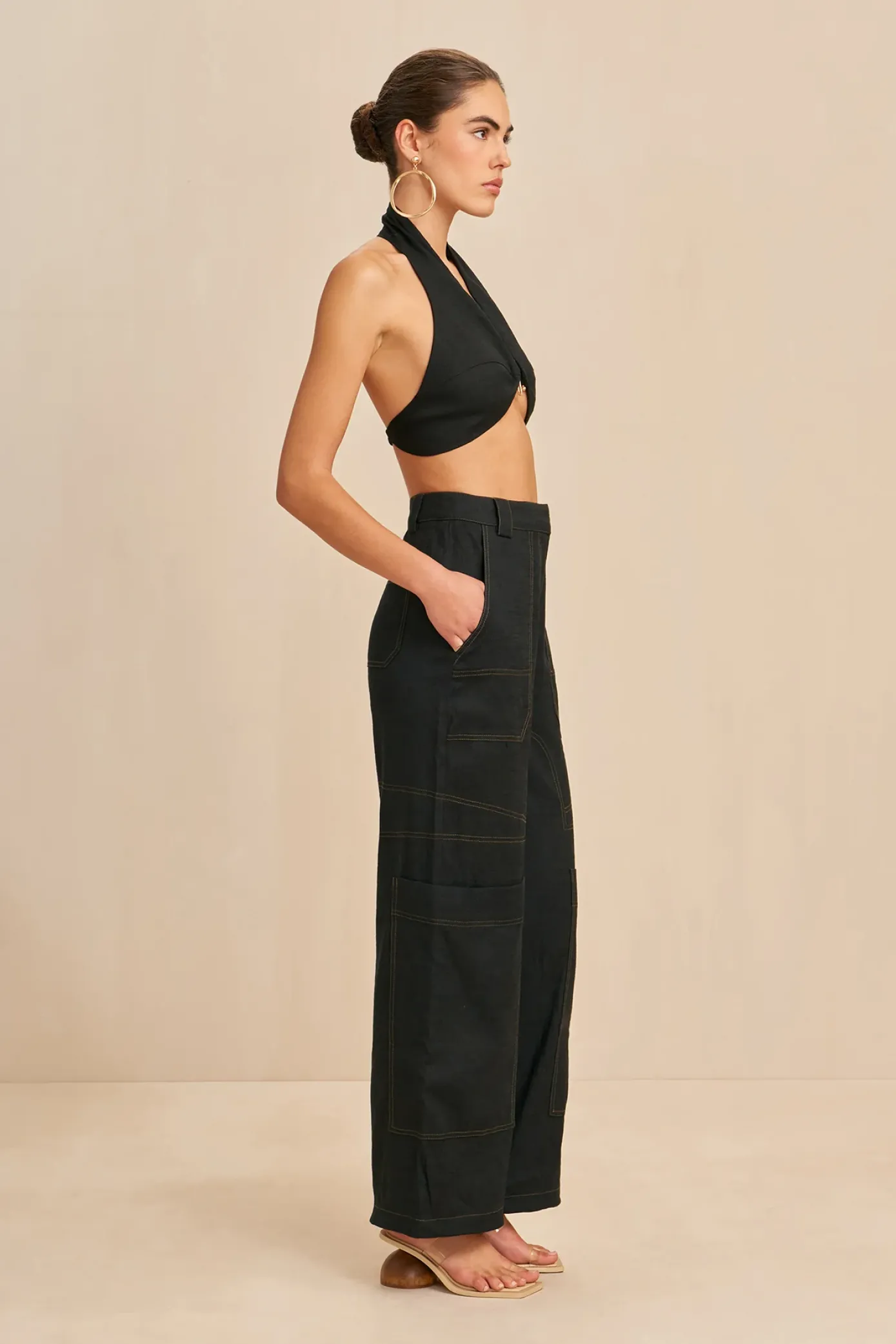 Cult Gaia Sets|Bottoms>WYNN PANT - Black