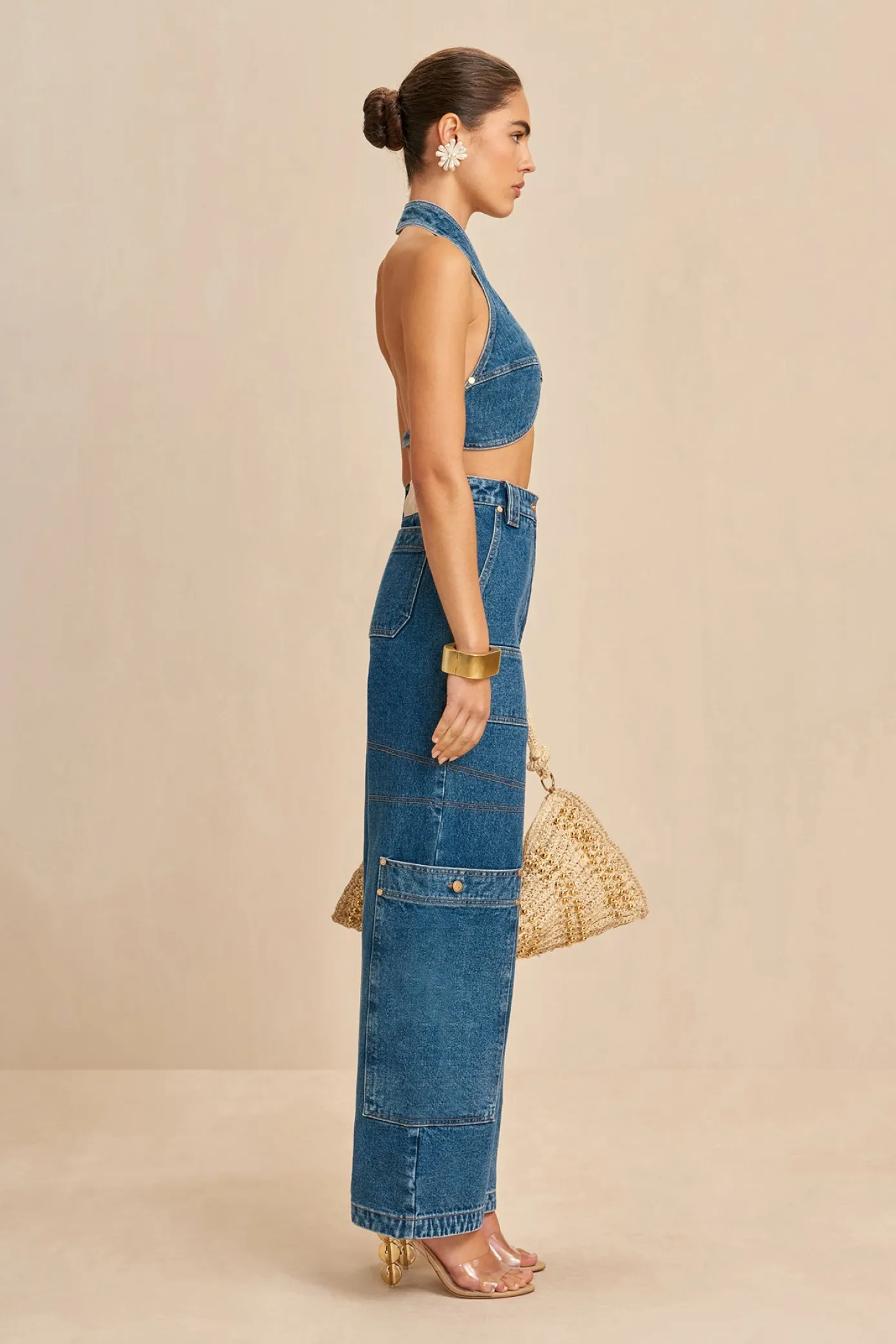 Cult Gaia Bottoms>WYNN PANT - Indigo