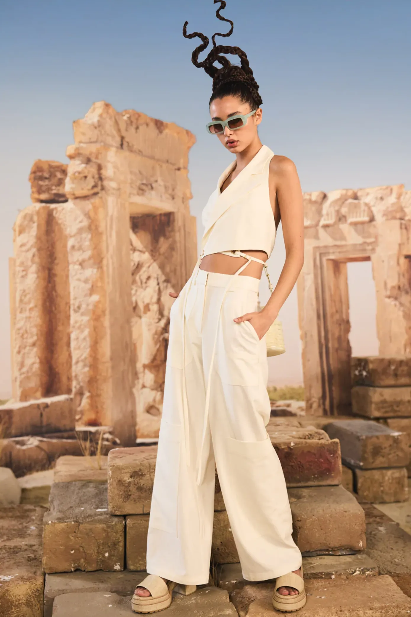 Cult Gaia Bottoms>WYNN PANT - Off White