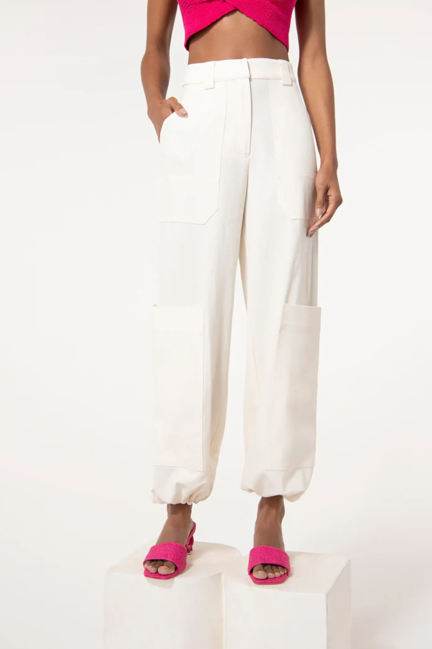 Cult Gaia Bottoms>WYNN PANT - Off White