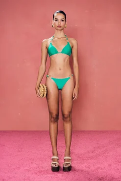 Cult Gaia Bikinis>ZOEY BIKINI TOP - Erba